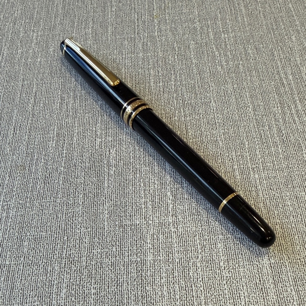 Mont Blanc Roller Ball Black and Gold Pen